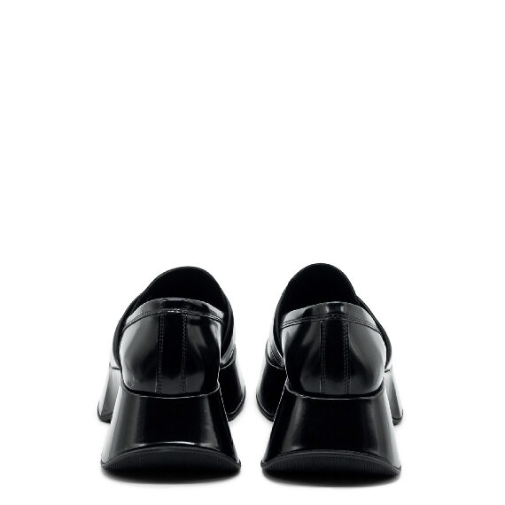 Mini Yoko Black Brushed Calfskin Loafers