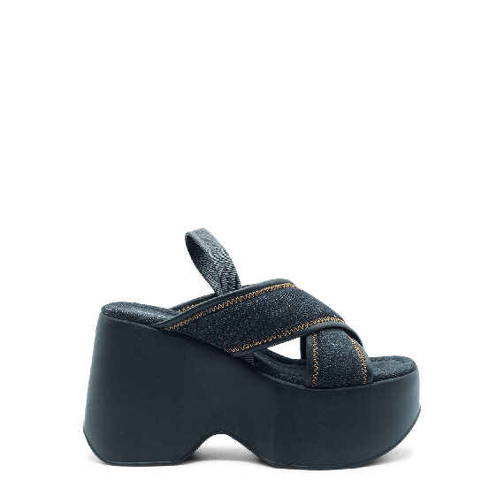 Yoko ciabatta denim  nera 