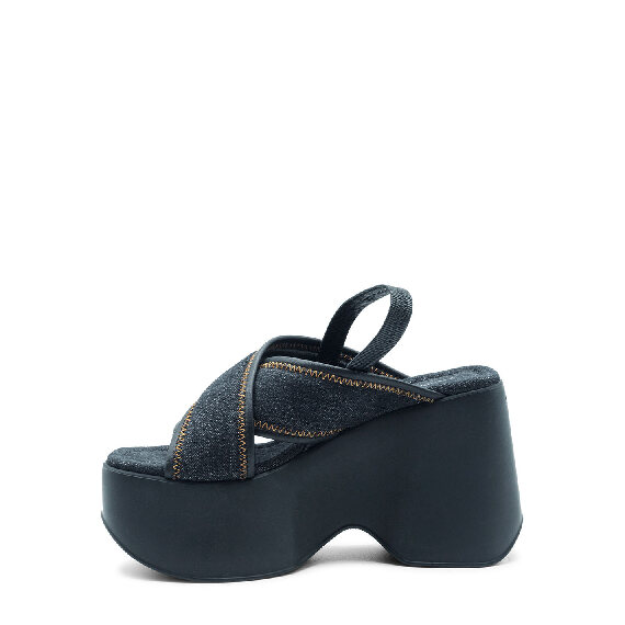 Yoko ciabatta denim  nera 