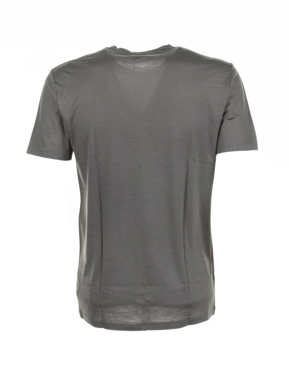 Anthracite merino wool t-shirt