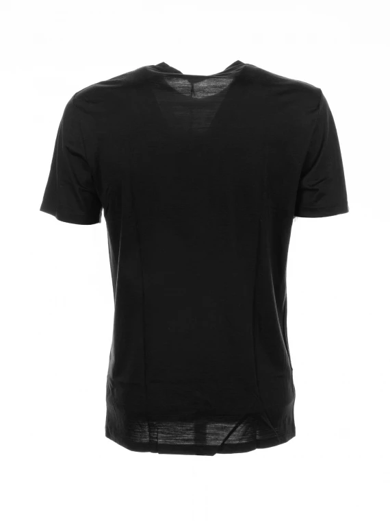 Black merino wool t-shirt