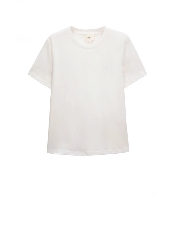 White crew-neck t-shirt