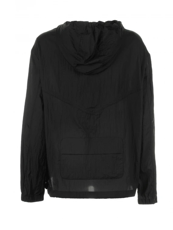 Black jacket with zip and hood