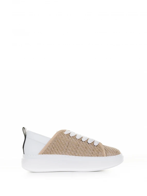 Woven white beige Wembley sneaker