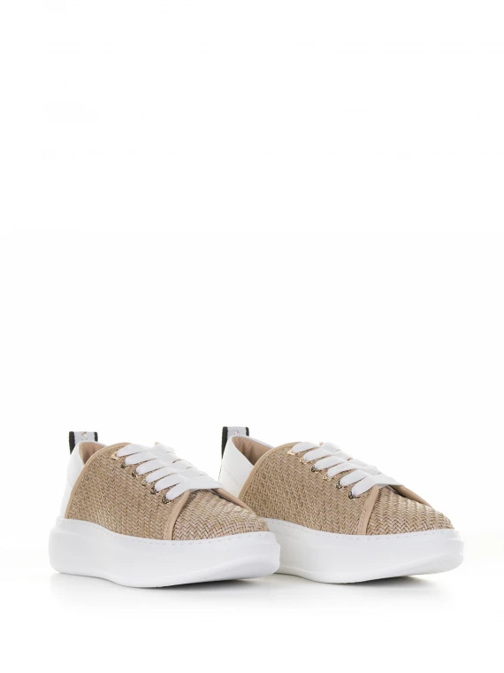 Woven white beige Wembley sneaker