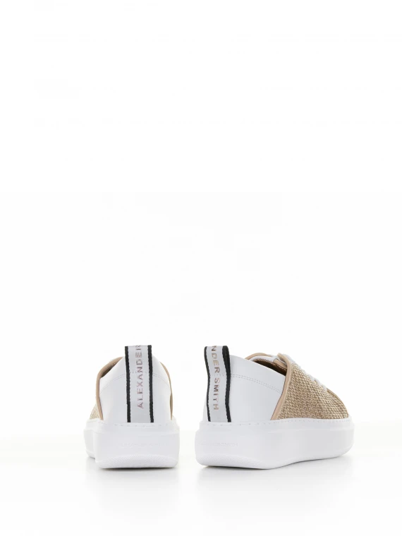 Woven white beige Wembley sneaker