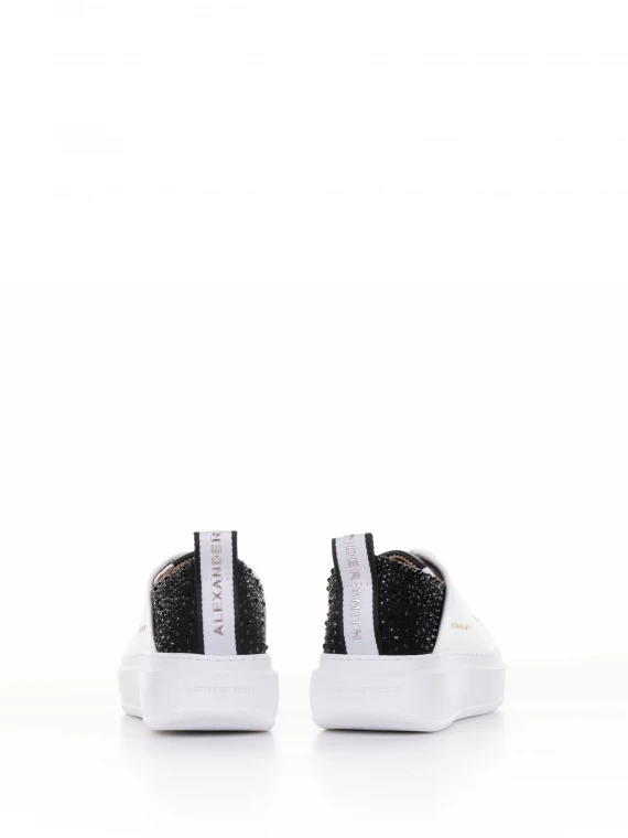 Sneaker Wembley in pelle e strass