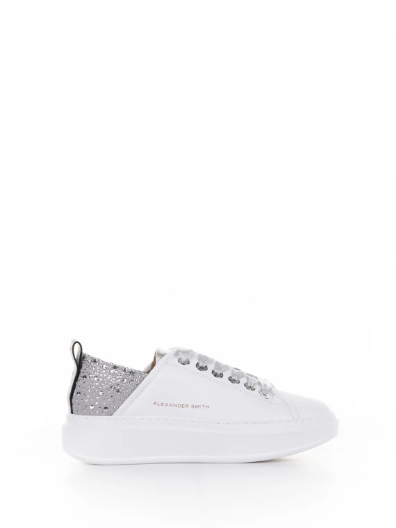 Sneaker Wembley in pelle e strass