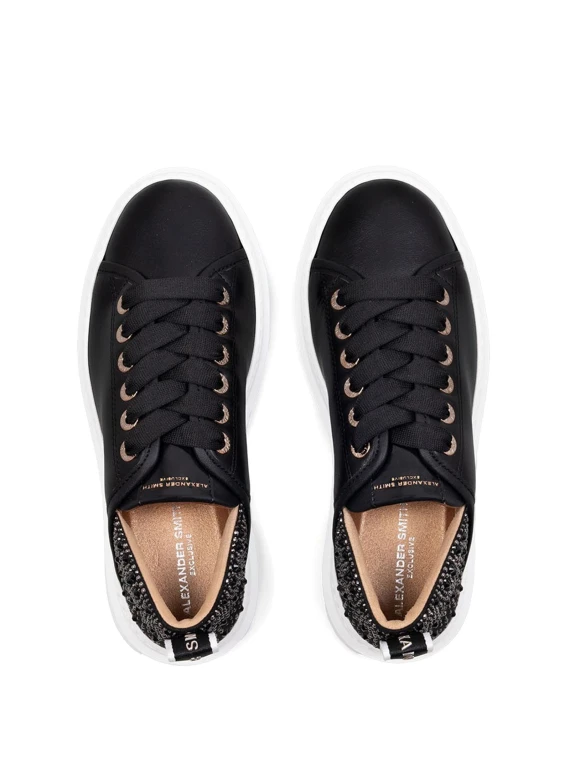 Black leather Wembley sneaker