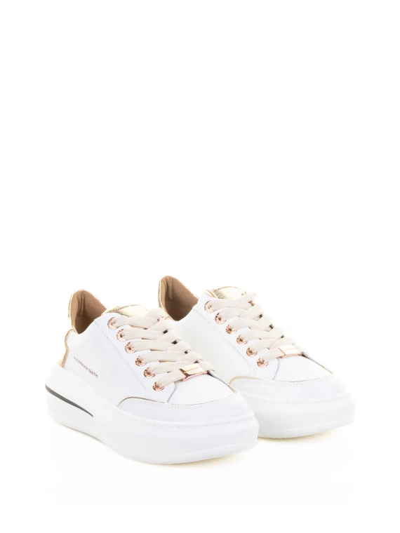 Sneaker Lancaster White Gold Women Leather