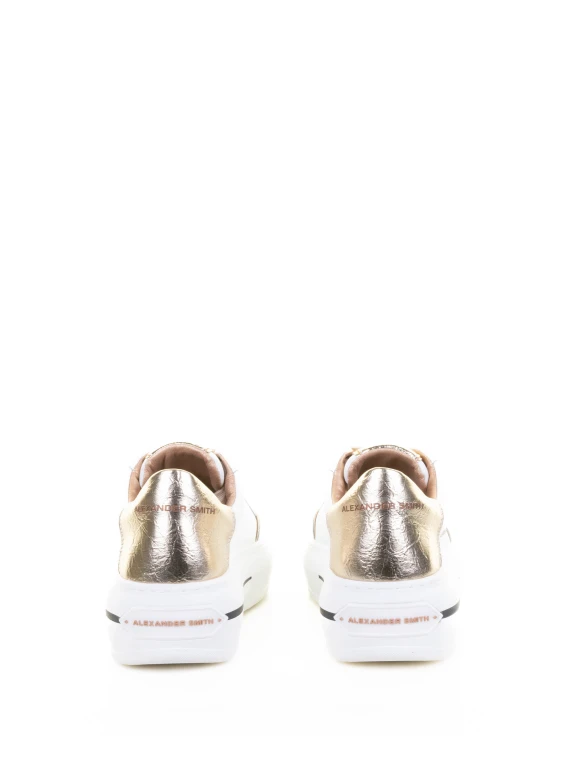 Sneaker Lancaster White Gold Women Leather