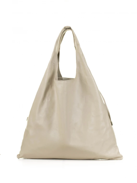 Shopping bag Picasso beige in pelle