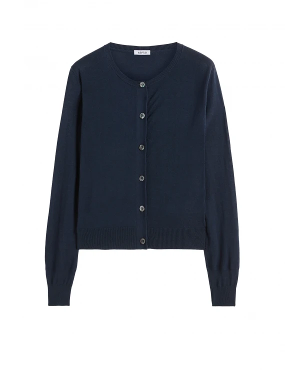 Cardigan blu navy con bottoni