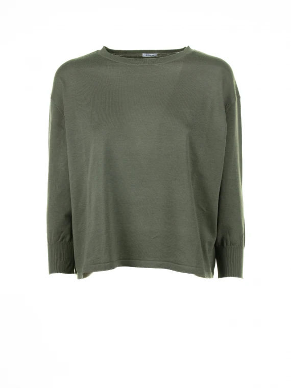 Maglia girocollo verde