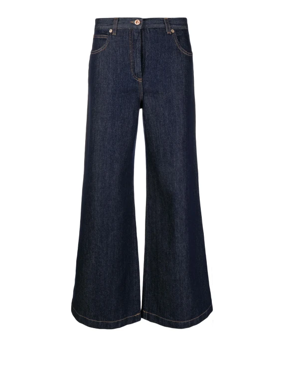 Women's Wide Leg Denim Trousers