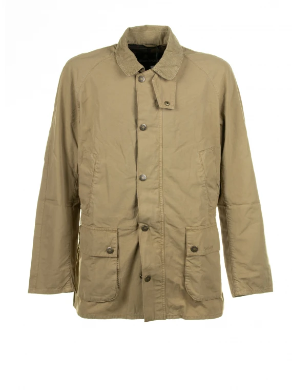 Cotton jacket with pockets and buttons