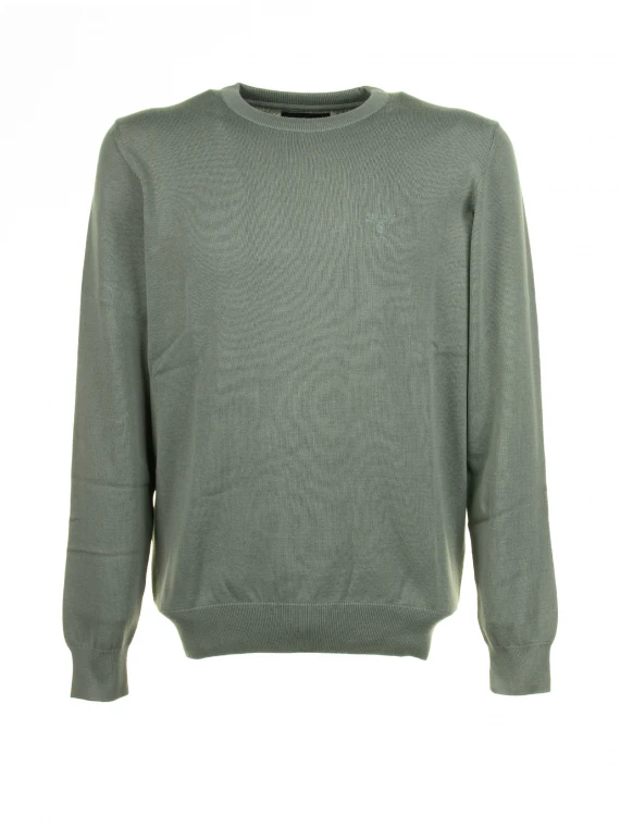 Green crew neck sweater