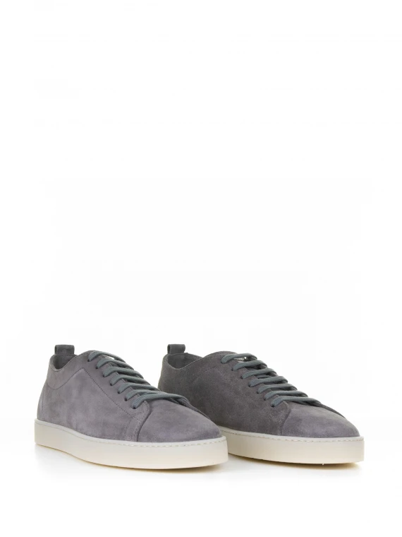 Sneaker grigia in pelle