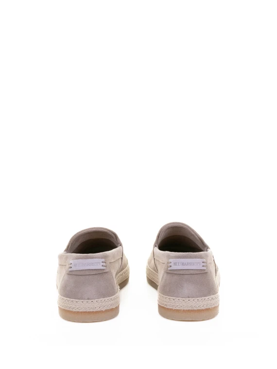 Beige Men's Suede Moccasin