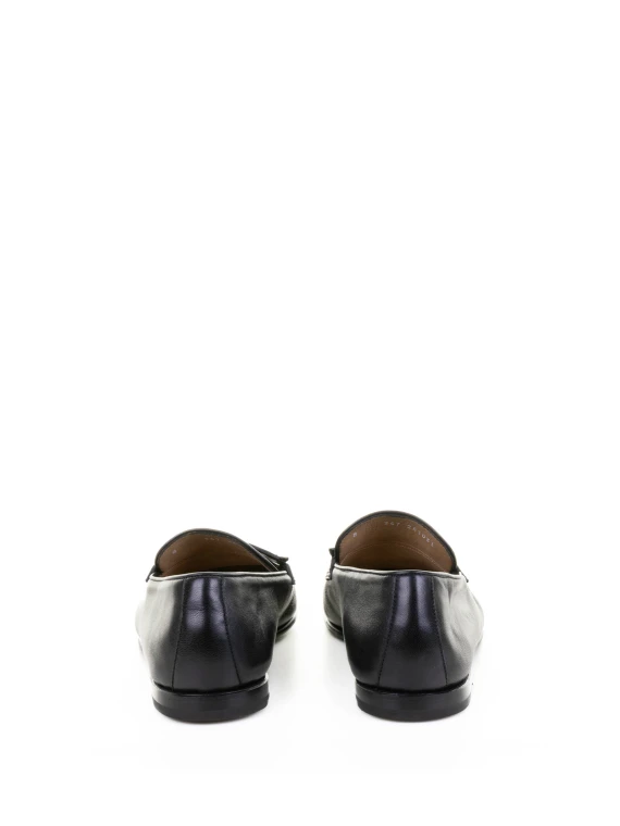 Men's Black Leather Moccasin