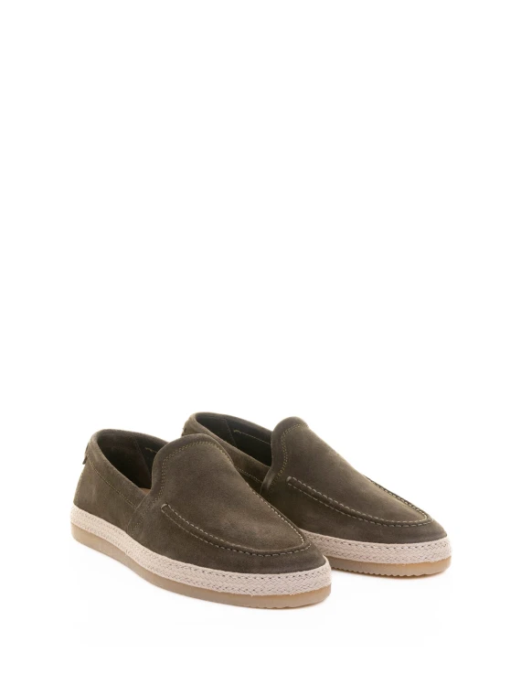 Men's Olive Suede Moccasin