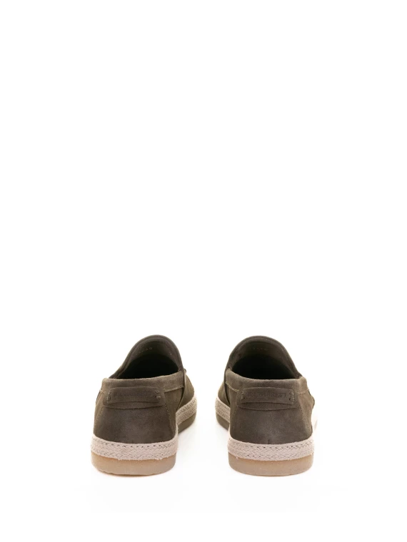 Men's Olive Suede Moccasin