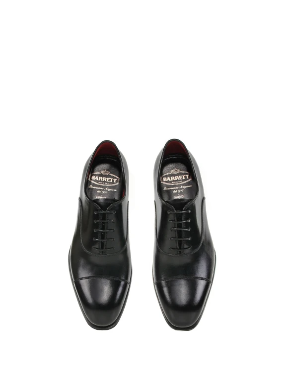 Derby in smooth black leather
