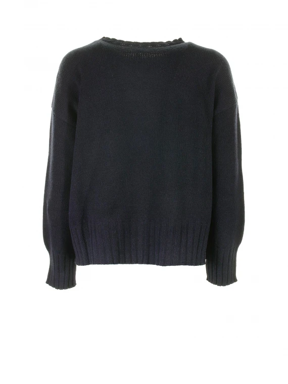 Blue crew neck sweater