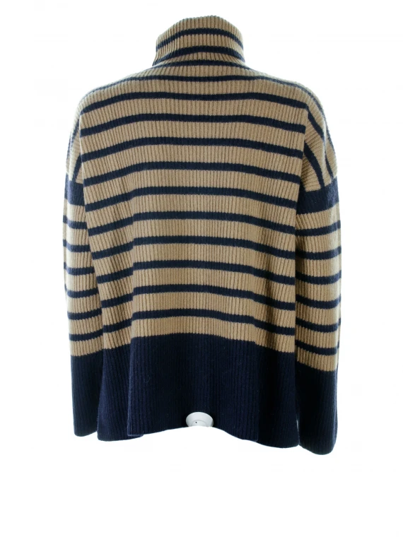 Striped turtleneck sweater