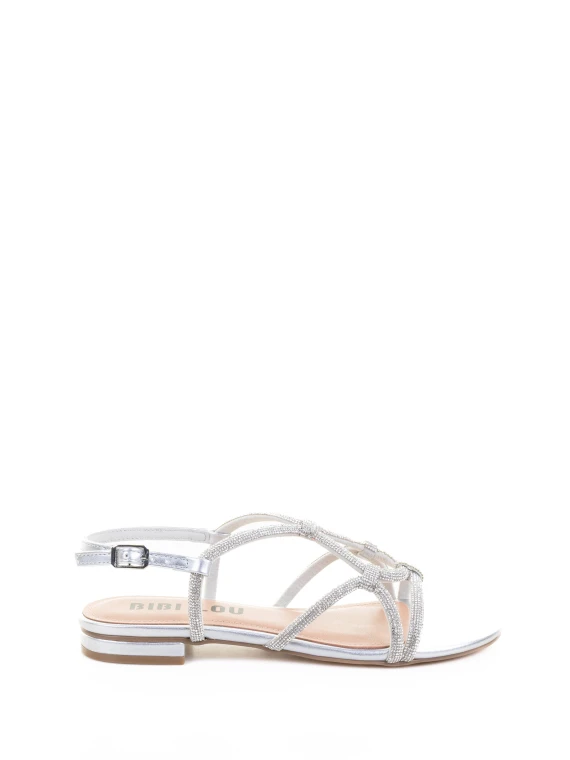 Silver Sandal with Glitter