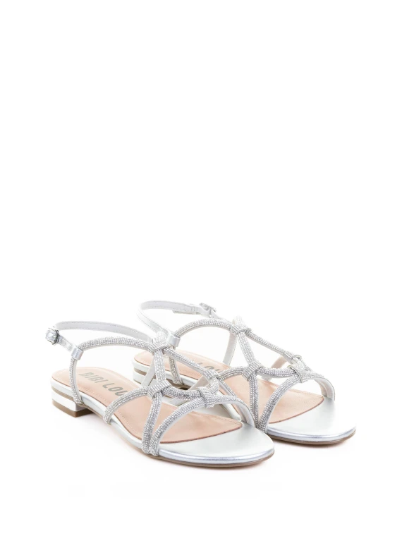 Silver Sandal with Glitter
