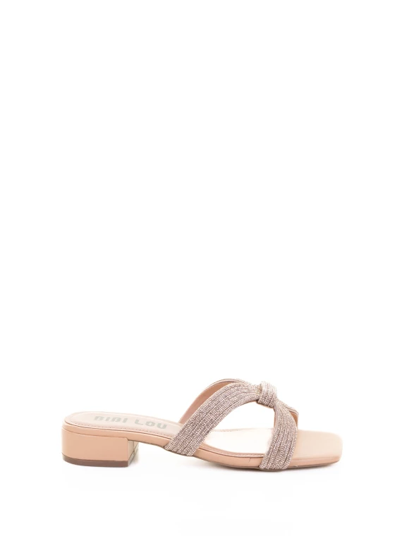 Ciabatta nude con strass