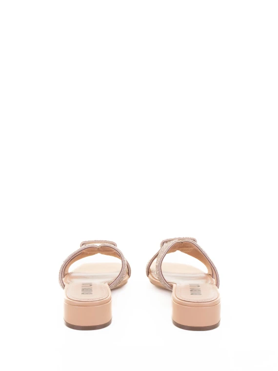 Ciabatta nude con strass