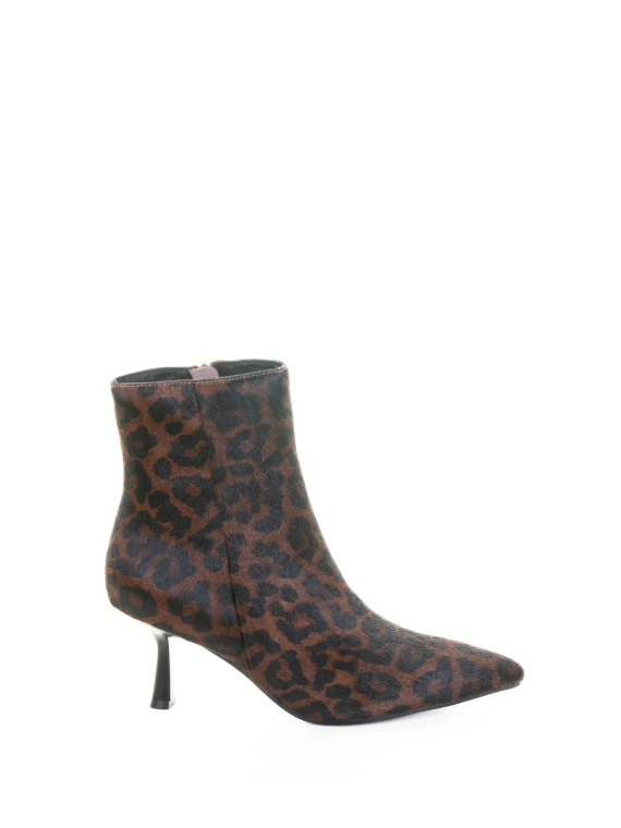 Stivaletto leopardato in pelle