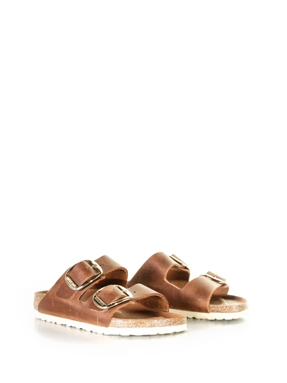 Ciabatta Arizona Big Buckle in pelle oliata