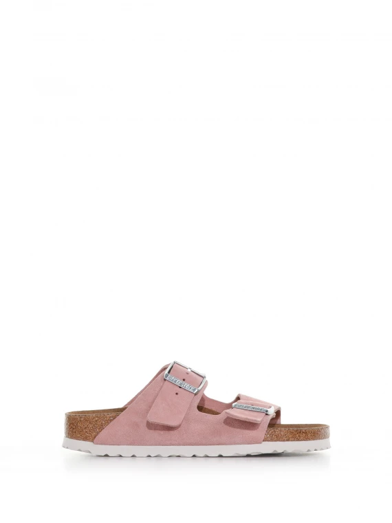 Ciabatta Arizona in suede rosa