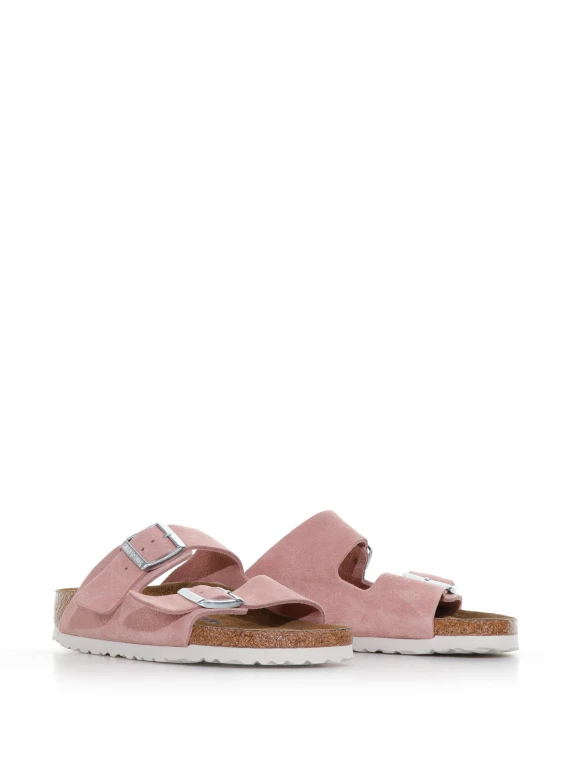 Ciabatta Arizona in suede rosa