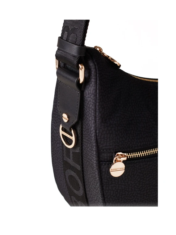 Luna Hobo middle shoulder bag in black Op fabric