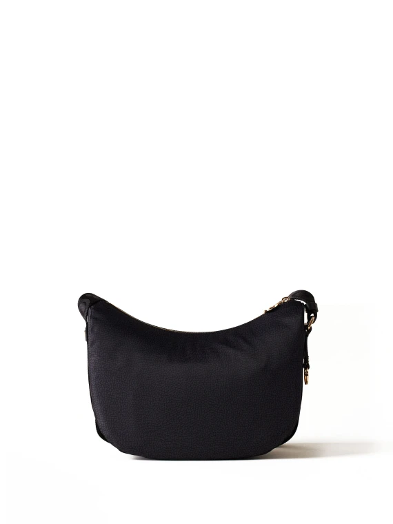 Luna Hobo small shoulder bag in black Op fabric