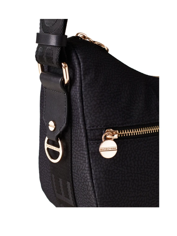 Luna Hobo small shoulder bag in black Op fabric