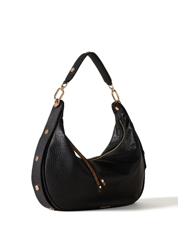 Borsa a spalla Oyster Hobo medium nera