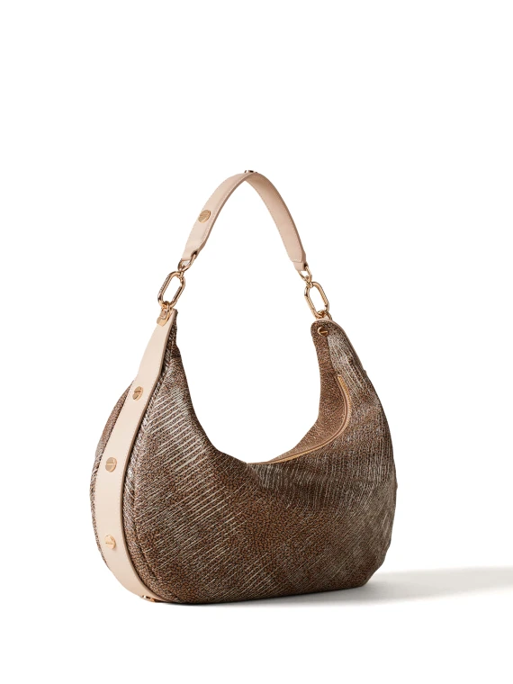 Borsa a spalla Oyster Hobo medium in tela