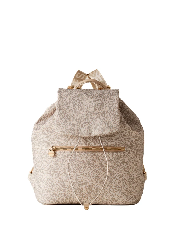 Eco Line medium backpack in Op fabric and leather