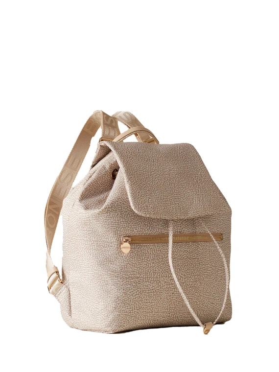 Eco Line medium backpack in Op fabric and leather