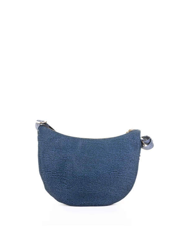Luna M denim shoulder bag in recycled fabric Op