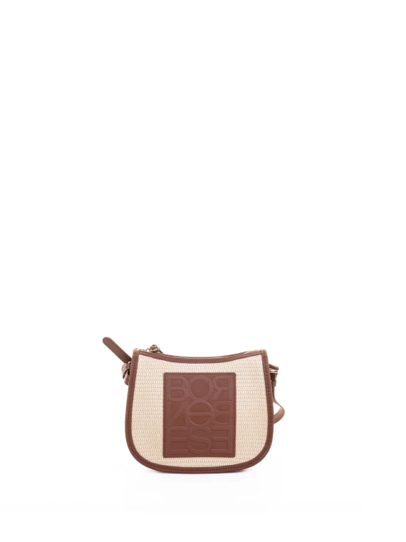 Riviera L shoulder bag woven straw effect