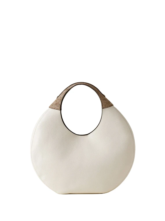 Borse... WHITE COTTON/ CUOIO
