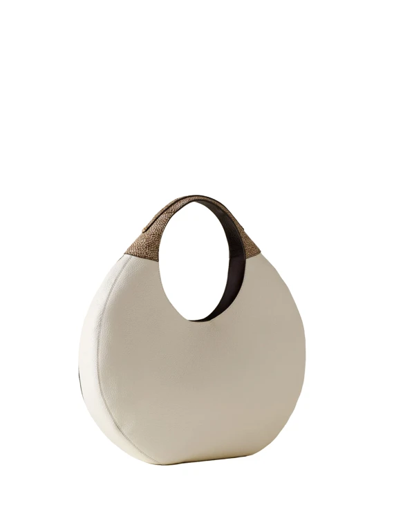 Borse... WHITE COTTON/ CUOIO