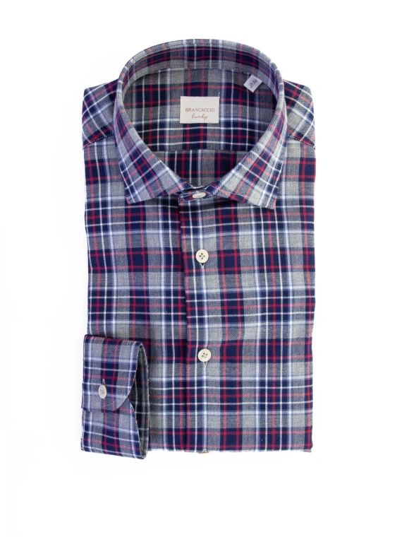 Camicia a quadri blu rosso