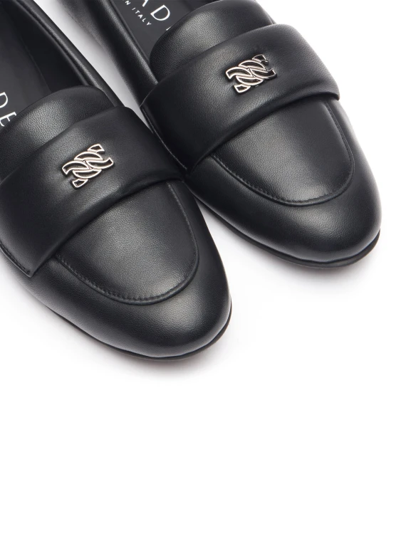 Mocassino Puff in Nappa nero